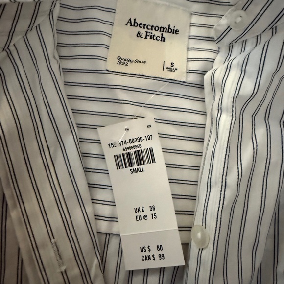 Abercrombie Long-Sleeve Mini Shirt Dress *NWT* - Picture 4 of 4